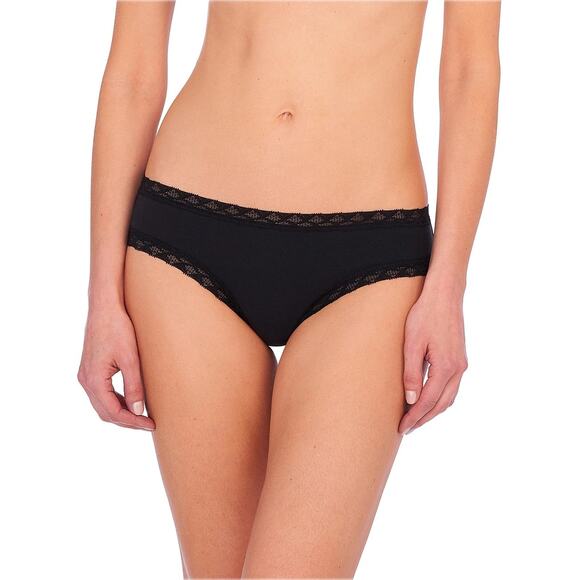 Natori Women's XXL Black Bliss Girl Brief Lace Trim Pima Cotton Underwear G29-12 - Picture 1 of 6
